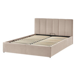 Beliani Ottoman Bed Velvet Dreux 140 X 200 Cm (Eu Double) Taupe - thumbnail 5