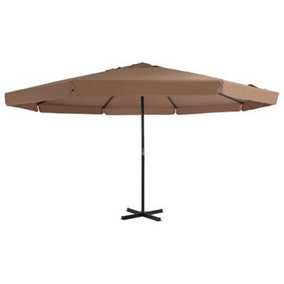 Berkfield Outdoor Parasol With Aluminium Pole 500 Cm Taupe - image 1