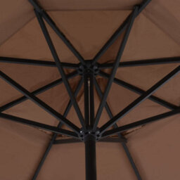 Berkfield Outdoor Parasol With Aluminium Pole 500 Cm Taupe - thumbnail 3