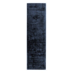 Blue Handmade , Luxurious , Modern , Plain Easy To Clean Viscose Rug For Living Room, Bedroom - 66 X 240 (Runner) - thumbnail 7