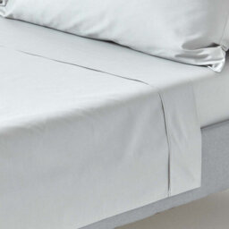 Homescapes Silver Grey Egyptian Cotton Flat Sheet 200 Tc, King Size - thumbnail 1