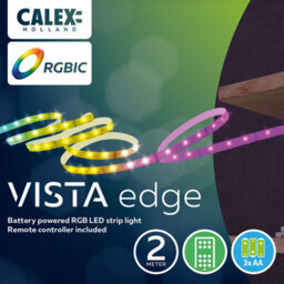 Calex Battery-Powered Led Warm White & Multicolour Strip Light No Ip Rating 100Lm (L)2M - thumbnail 1