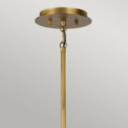 Luminosa Lighting Luminosa Kichler Linara Wire Frame Pendant Ceiling Light Black & Natural Brass - thumbnail 3