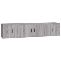 Berkfield Classic 3 Piece Tv Cabinet Set Grey Sonoma Engineered Wood - thumbnail 1