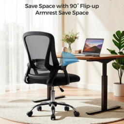 Ergonomic Office Chair With Flip-Up Arms And Gas Lift Height Adjustment - thumbnail 3