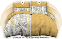 Lazzaro Double Brushed Microfibre Double Duvet Cover Set Ultrasoft Durable Easy Care With Zipper Closure - thumbnail 4