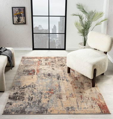 Underfoot Large Living Room Rug Abstract Soft Traditional 8mm Thick Indoor Rug - image 1