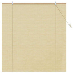 Berkfield Window Blinds & Shades With Curtains Manual Natural Bamboo - thumbnail 2