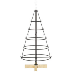Vidaxl Christmas Cone Tree With Stand Black 90 Cm Steel - thumbnail 6
