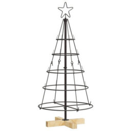 Vidaxl Christmas Cone Tree With Stand Black 90 Cm Steel - thumbnail 2