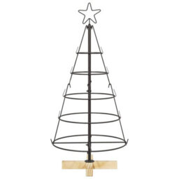 Vidaxl Christmas Cone Tree With Stand Black 90 Cm Steel - thumbnail 5