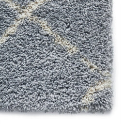 Grey Cream Shaggy Modern Geometric Moroccan Rug For Living Room Bedroom And Dining Room-160Cm X 220Cm - thumbnail 3