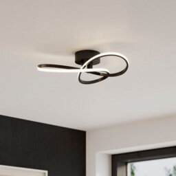 GoodHome Braxton Matt Metal & Plastic Black Led Ceiling Light - Refurbished - thumbnail 1