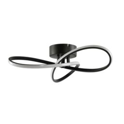GoodHome Braxton Matt Metal & Plastic Black Led Ceiling Light - Refurbished - thumbnail 2