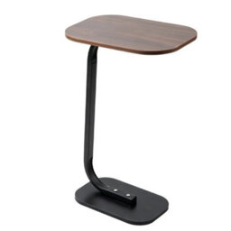 C Shaped Sofa Side End Table, Coffee Laptop Table, Bedside Desk For Living Room - thumbnail 1