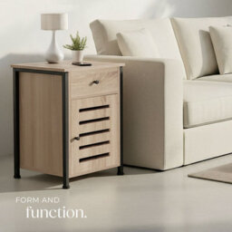 Tectake Bedside Table Waterford   - Industrial Wood Light, Oak Sonoma - thumbnail 8