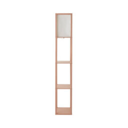 Valuelights Struttura Pink Shelving Unit Floor Lamp With Fabric Shade - thumbnail 7