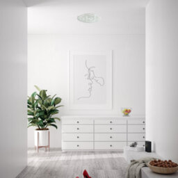 Happy Homewares Traditional Frosted White Floral Circular Glass Ip20 Flush Ceiling Light Fitting - thumbnail 7