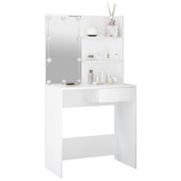 Walplus Dressing Table With Led White 74.5X40X141 Cm - thumbnail 9