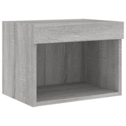Vidaxl 5 Piece Tv Wall Units With Led Grey Sonoma Engineered Wood - thumbnail 9