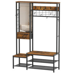 Coat Rack W/shoe Storage Coat Stand W/bench Shoe Storage Organizer - thumbnail 6