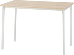 Seconique Riley Dining Set Table And 4 Chairs White And Light Oak Effect Veneer - thumbnail 5