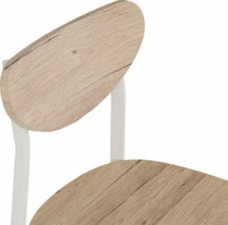 Seconique Riley Dining Set Table And 4 Chairs White And Light Oak Effect Veneer - thumbnail 7