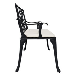 Charles Bentley Metal Cast Aluminium 2 Seater Garden Patio Bench Seat - thumbnail 6