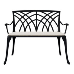 Charles Bentley Metal Cast Aluminium 2 Seater Garden Patio Bench Seat - thumbnail 5