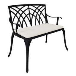 Charles Bentley Metal Cast Aluminium 2 Seater Garden Patio Bench Seat - thumbnail 3