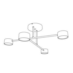 Emibig Lighting Emibig Halo Ceiling Lamp 4 X Gx53 Beige - thumbnail 8
