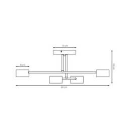 Emibig Lighting Emibig Halo Ceiling Lamp 4 X Gx53 Beige - thumbnail 2