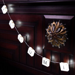 Taylor & Brown 210Cm Personalised Scrabble Light Letters Hanging Rope String Fairy Lights Led With 60 Reusable Letter Stickers - thumbnail 8