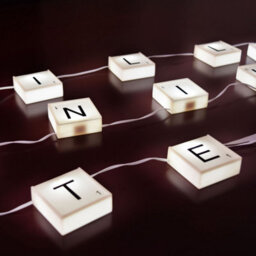 Taylor & Brown 210Cm Personalised Scrabble Light Letters Hanging Rope String Fairy Lights Led With 60 Reusable Letter Stickers - thumbnail 9