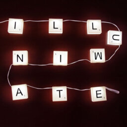Taylor & Brown 210Cm Personalised Scrabble Light Letters Hanging Rope String Fairy Lights Led With 60 Reusable Letter Stickers - thumbnail 5