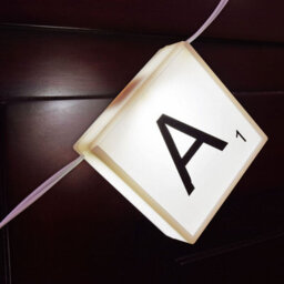 Taylor & Brown 210Cm Personalised Scrabble Light Letters Hanging Rope String Fairy Lights Led With 60 Reusable Letter Stickers - thumbnail 3