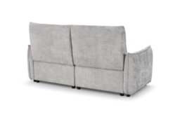 3 Seater Electric Recliner Sofa In Grey Textured Chenille - thumbnail 7