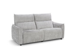 3 Seater Electric Recliner Sofa In Grey Textured Chenille - thumbnail 4