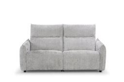 3 Seater Electric Recliner Sofa In Grey Textured Chenille - thumbnail 5
