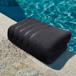 Casabella Bath Sheets 2 Pack Jumbo Bathsheet 90X180 Cm 100% Cotton Towels Quick Dry Super Soft Highly Absorbent Grey - thumbnail 2
