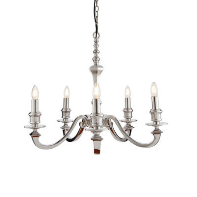 Anson Lighting Ladoga 5Lt  Polished Aluminium Ceiling Pendant