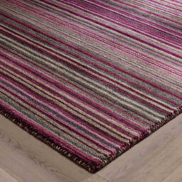 Melrose Mubai Stripe Wool Made Berry Area Rug 160/230Cm - thumbnail 3