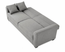 Home Detail Fallon 3 Seater Storage Grey Fabric Clic-Clac Recliner Sofabed - thumbnail 3