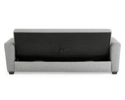 Home Detail Fallon 3 Seater Storage Grey Fabric Clic-Clac Recliner Sofabed - thumbnail 4