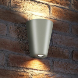 Auraglow 14W Indoor / Outdoor Double Up & Down Wall Light - Silver - Cool White - thumbnail 2