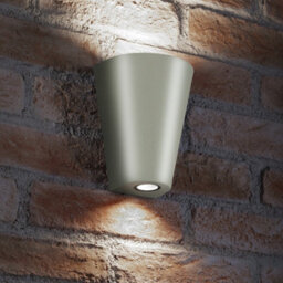 Auraglow 14W Indoor / Outdoor Double Up & Down Wall Light - Silver - Cool White