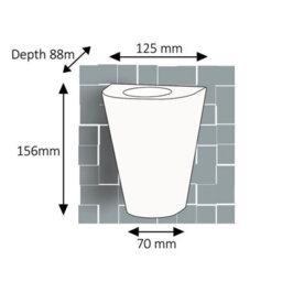 Auraglow 14W Indoor / Outdoor Double Up & Down Wall Light - Silver - Cool White - thumbnail 4