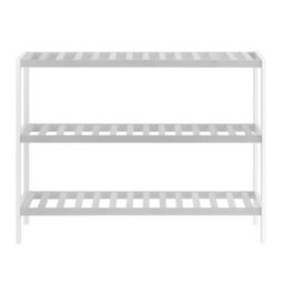 Neo White 3-Tier Bamboo Shoe Rack Stand Natural Wooden Shoe Storage Shelf For Hallway Bedroom Bathroom - thumbnail 8