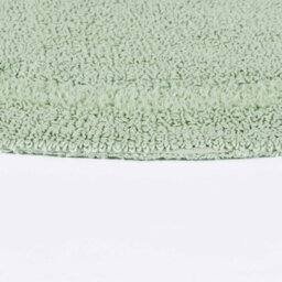 Homescapes Luxury Reversible Round Bath Mat - Sage Green - thumbnail 4