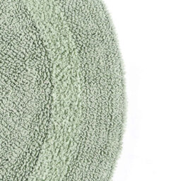 Homescapes Luxury Reversible Round Bath Mat - Sage Green - thumbnail 2